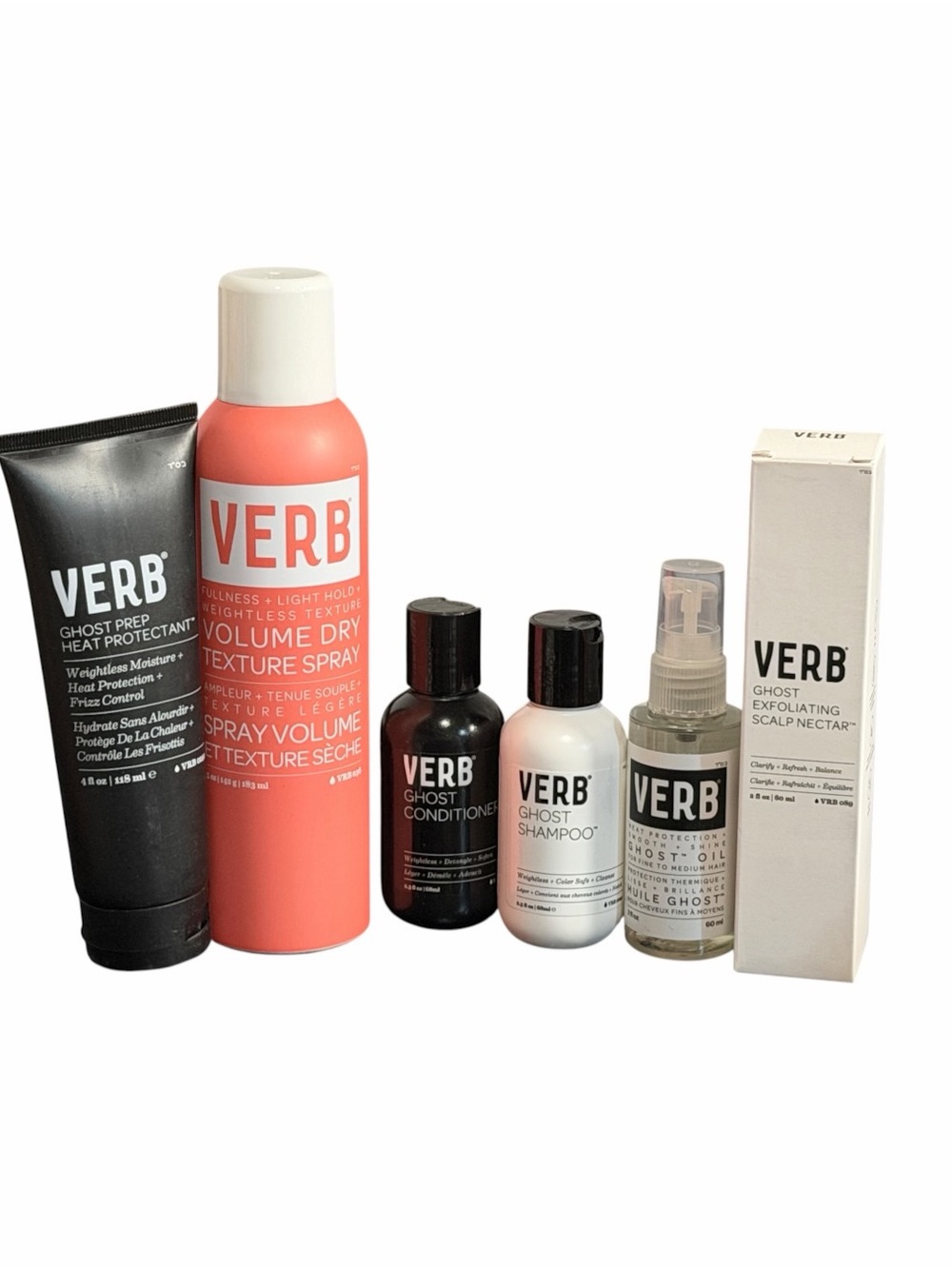 Verb Travel & Full Size Hair Care.